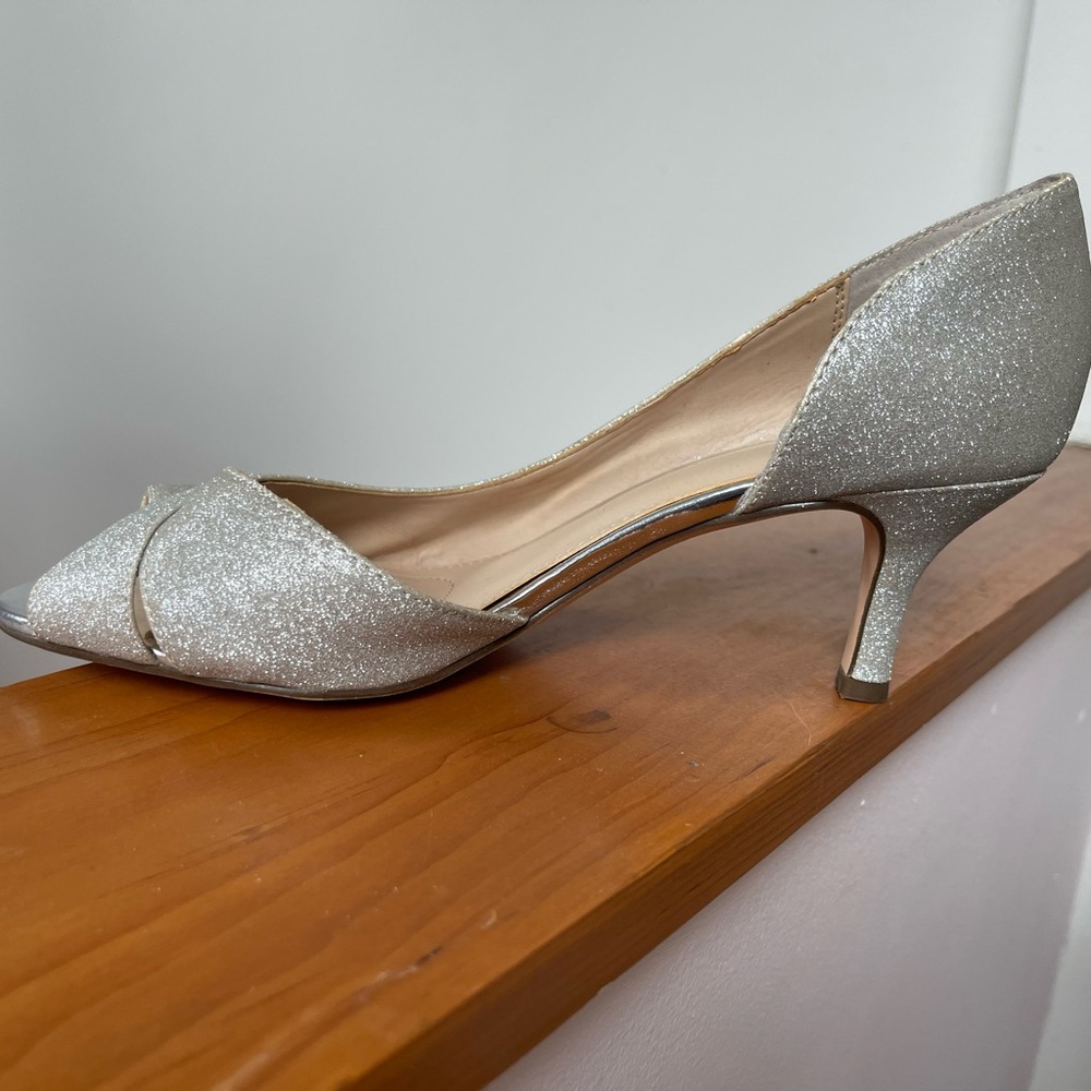 Silver Glitter Heels